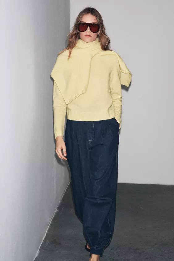 100% WOOL LONG SLEEVE SWEATER | Zara UK