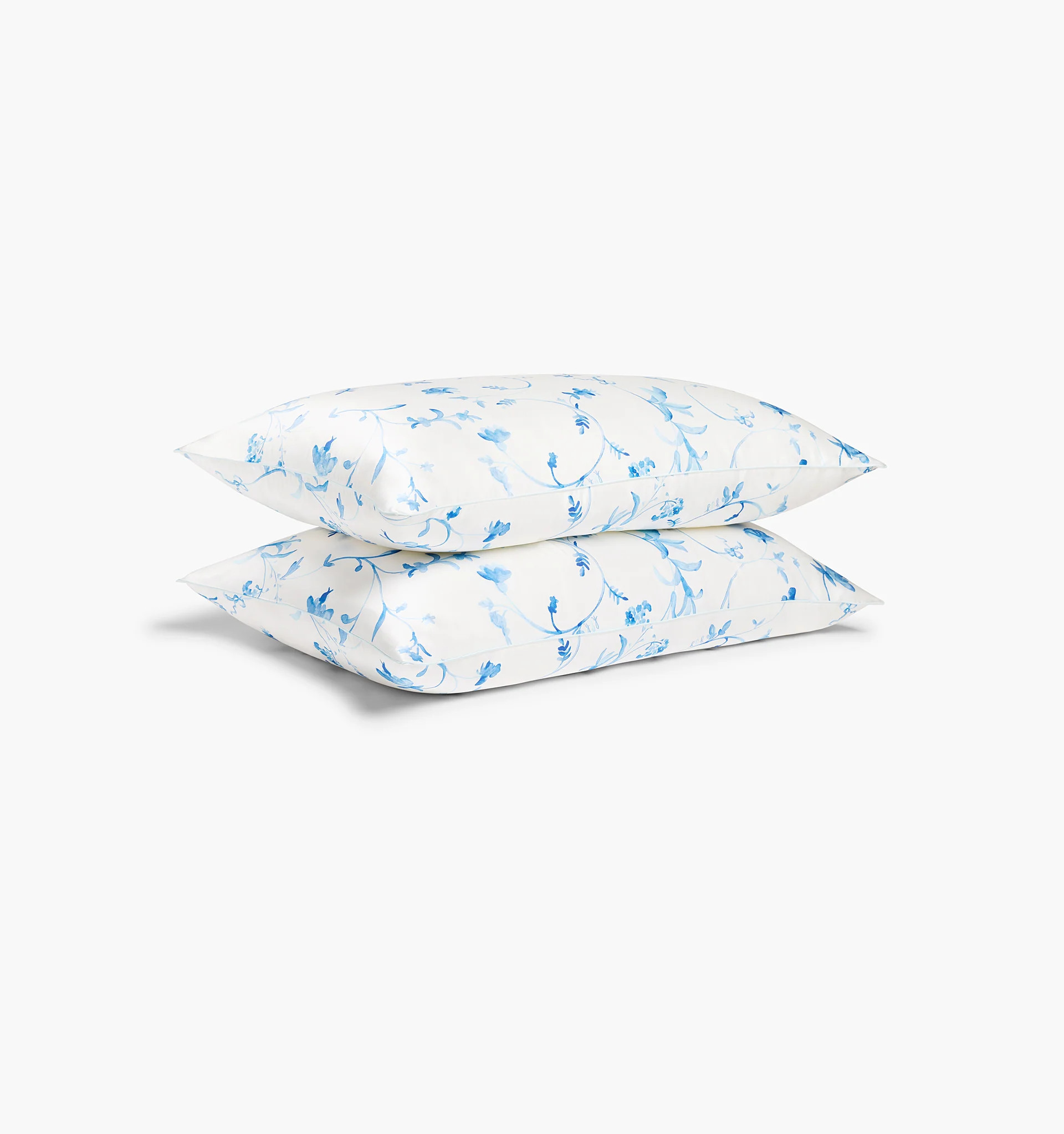 The Sisi Silk Pillowcase - Blue Botanical | Hill House Home US