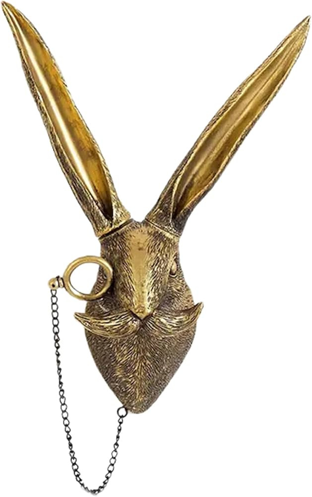 UITWMKTG Gold Animal Head Wall Decor Wall Sculpture Home Decor Statue for Living Room Office Bedr... | Amazon (US)