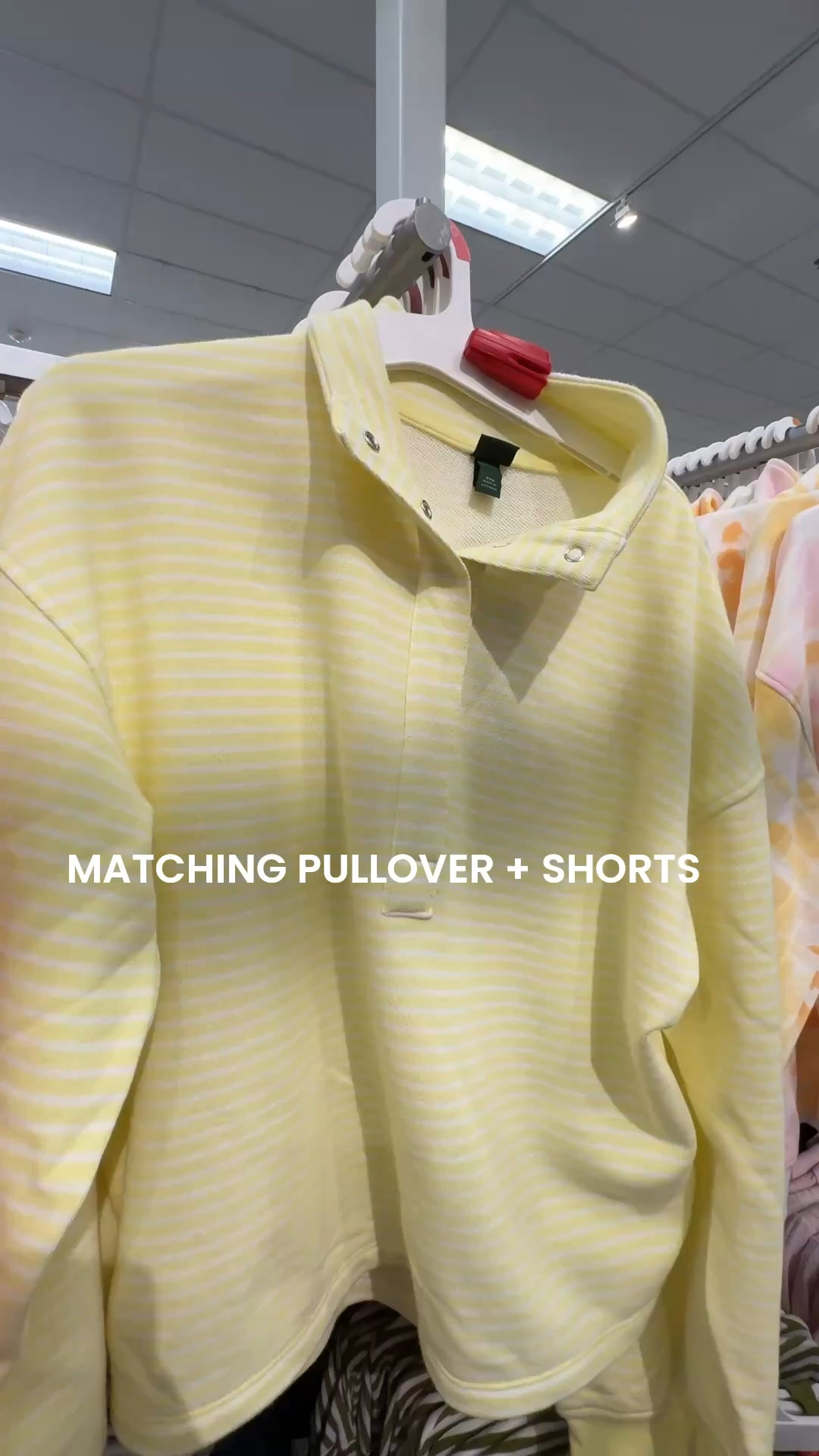 obsessed with the yellow stripe matching set!!! Also linking more sets I found online #targetfinds #pullover #matchingset