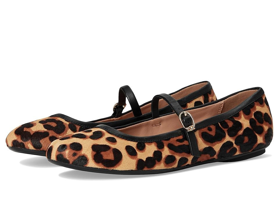 Dune London Heida Women's Flat Shoes Leopard Print Leather : 37 (US Women's 7) B - Medium, Leather/Rubber | Zappos