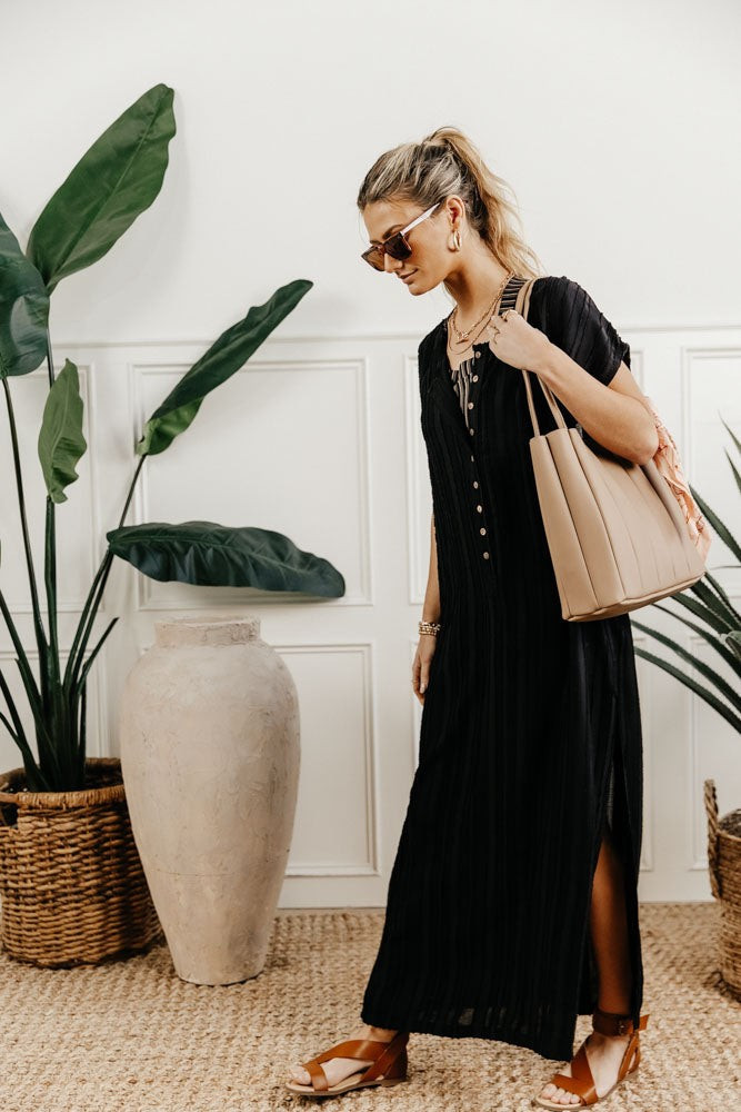 Emie Cover-Up Dress in Black | Böhme US