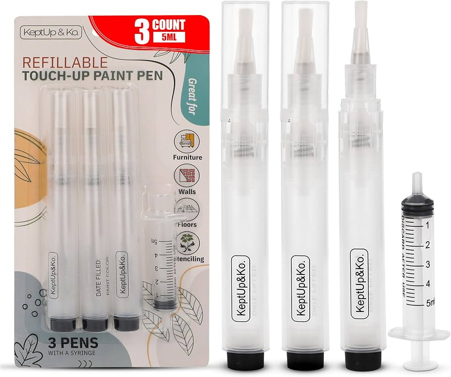 Paint Touch Up Pens Refillable - 5ml Touch Up Paint Pens for Walls | Pack of 3 Touch Up Paint Pen... | Amazon (US)