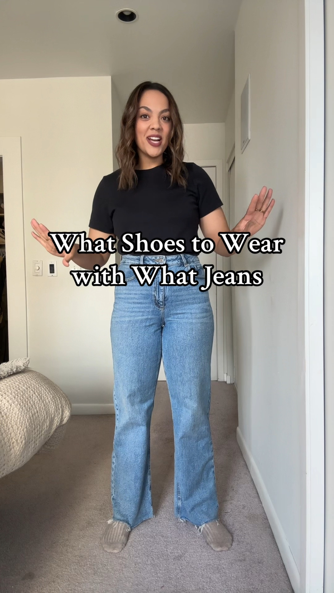 What shoes to wear with what jeans! I will show you which shoes to wear with full length, straight jeans, wide leg, jeans, or cropped jeans!

Jeans:
1. Wide leg jeans: Amo denim Frida jeans. A medium wash high-rise wide leg jean, I have a size 29.
2. Straight jeans: Levi’s ribcage straight jeans. A dark wash high-rise long straight jean, I have a size 30.
3. Cropped jeans: Arket shore jeans. A low rise, medium wash, cropped gene, I have a size 29.

Shoes:
1. Adidas samba sneakers. 
2. New Balance 530s in white. 
3. Sam Edelman silver Mary Jane flats. 
4. Gold slingback kitten heels, similar linked. 
5. Talbots leopard print slingback high heels. 
6. Massimo Dutti brown leather loafers. 
7. Poppy Barley black leather chunky loafers. 
8. Suede heeled ankle boots, similar linked. 
9. Birkenstock Boston suede clogs. 


#LTKcanada #LTKautumn #LTKstyletip