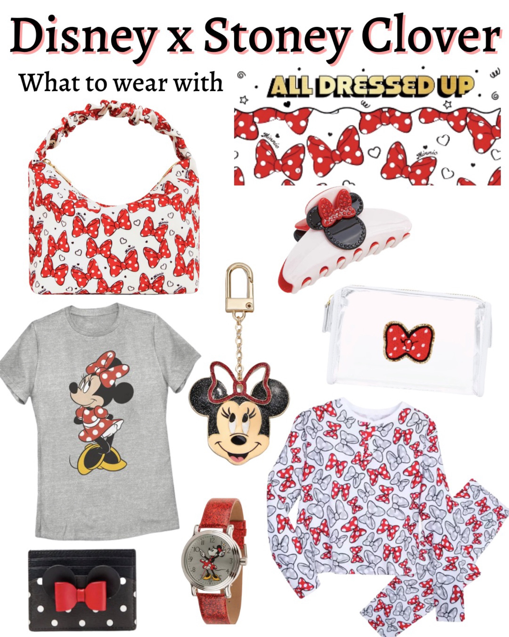 Stoney Clover x Disney Mickey & Friends 🐭 Minnie Mouse Bow print ❤️ Disney outfit, Disney vacation outfit, claw clip, pajama set, bag charm 

#LTKFind #LTKfamily #LTKtravel