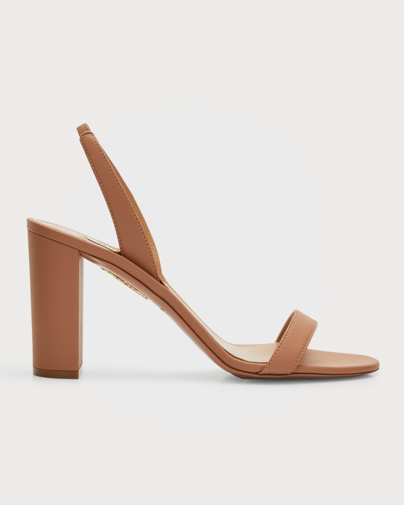 So Nude Lambskin Halter Sandals | Neiman Marcus