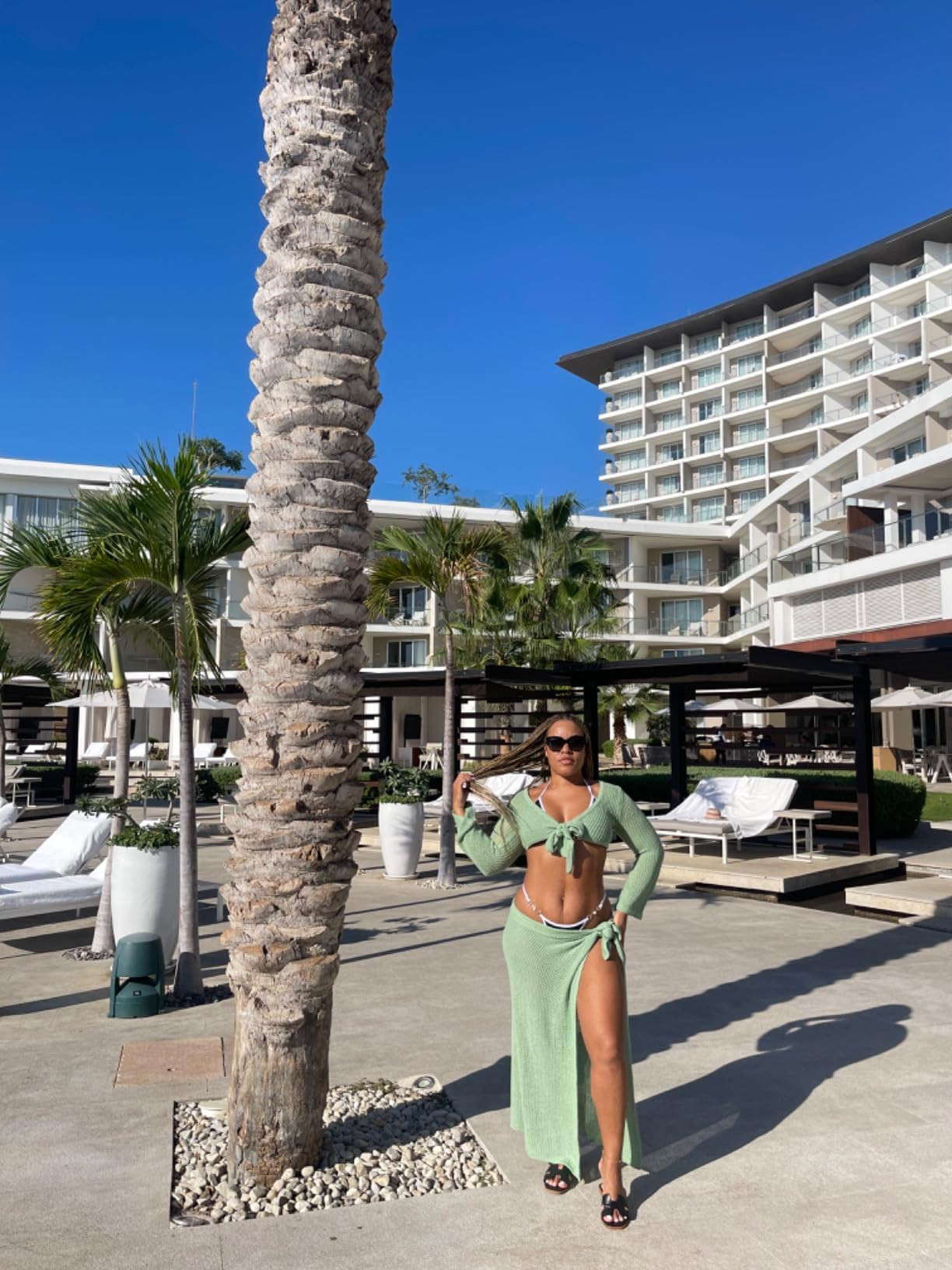 Women's Swimsuits Cover Ups Set for Crochet Bathing Suit Hollow Out 2 Piece Bikini Coverup Beach ... | Amazon (US)