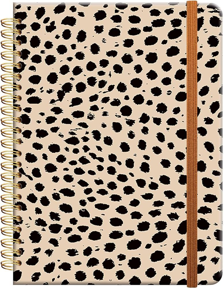 Ruled Spiral Writing Notebook,A5 Hardcover Lined College Journal for Women Lady Girl,Fashion Stro... | Amazon (US)