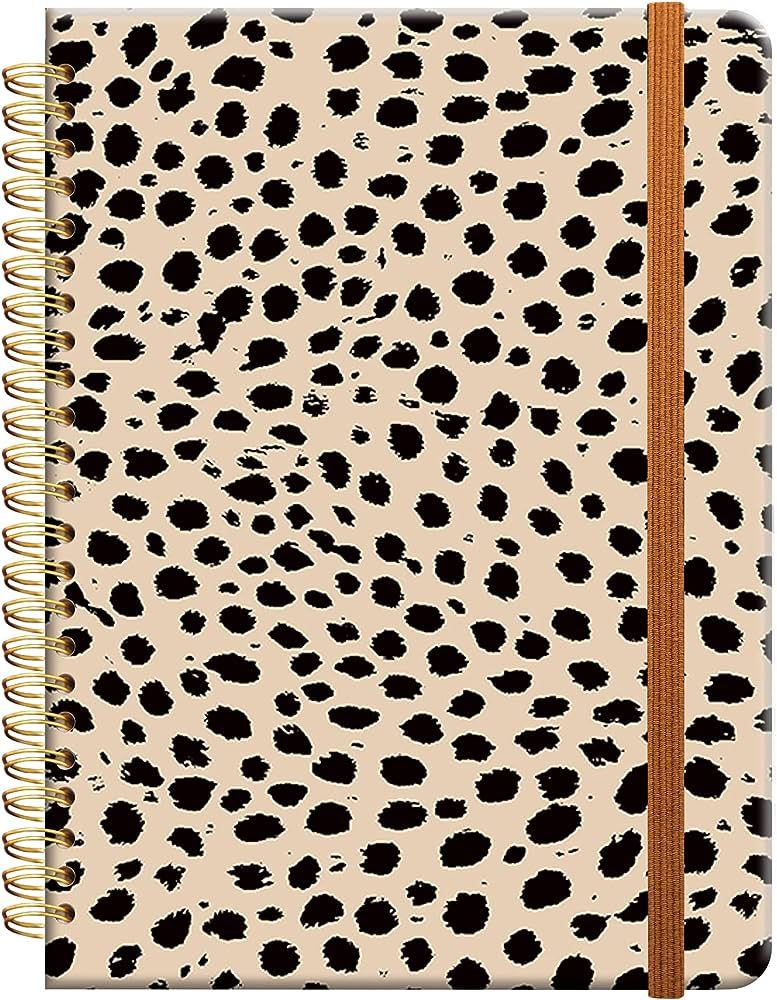 Ruled Spiral Writing Notebook,A5 Hardcover Lined College Journal for Women Lady Girl,Fashion Stro... | Amazon (US)