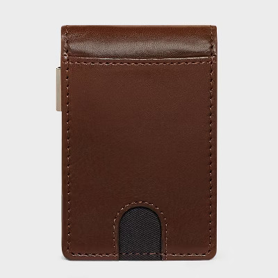 Men's RFID Bifold Wallet with Money Clip - Goodfellow & Co™ Brown | Target