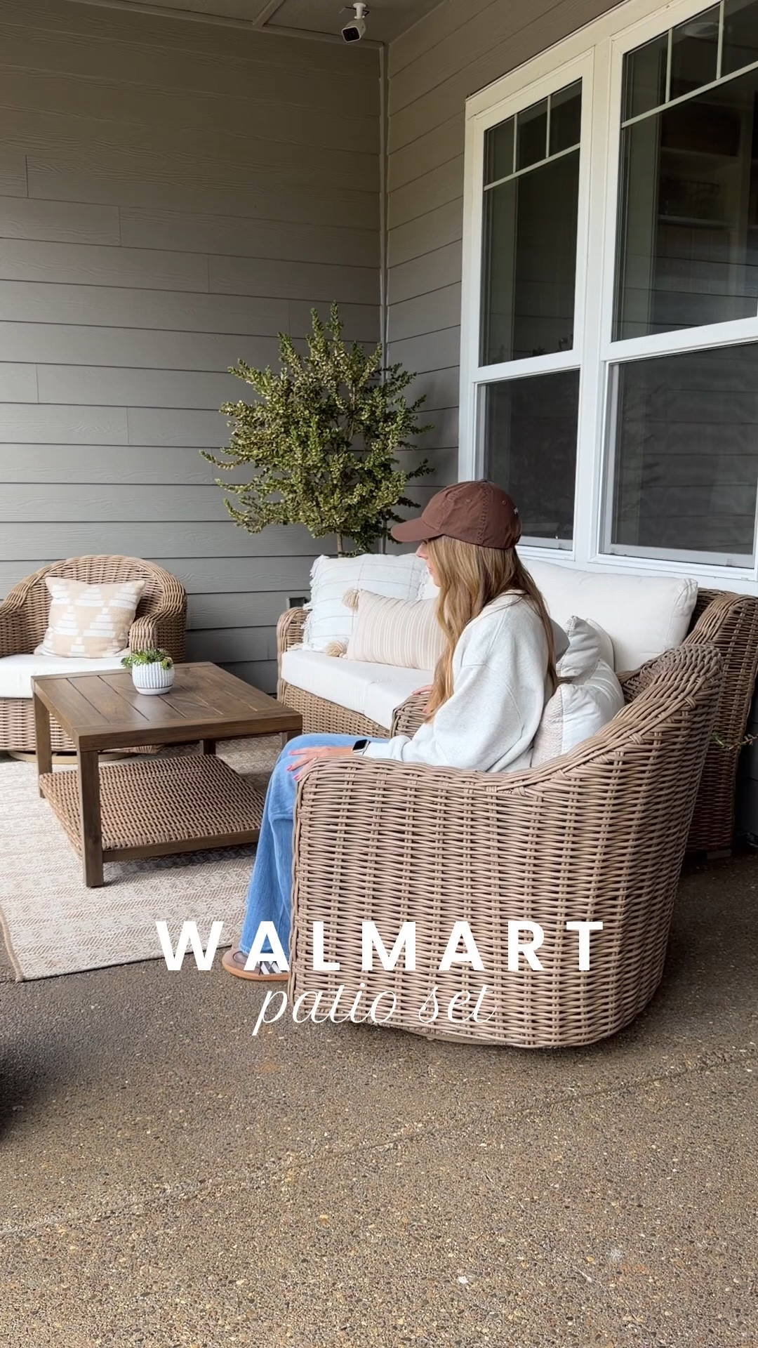I finally caved and ordered the Walmart wicker patio set everyone’s been talking about… and now I fully get the hype. It looks so much more expensive than it is, and the quality honestly surprised me.

The chair swivels and rocks (obsessed), the cushions zip off for easy cleaning, and you can order each piece separately to fit your space.

This completely transformed our front porch and I have a feeling it’s going to sell out fast.

#LTKOver40 #LTKSeasonal #LTKHome