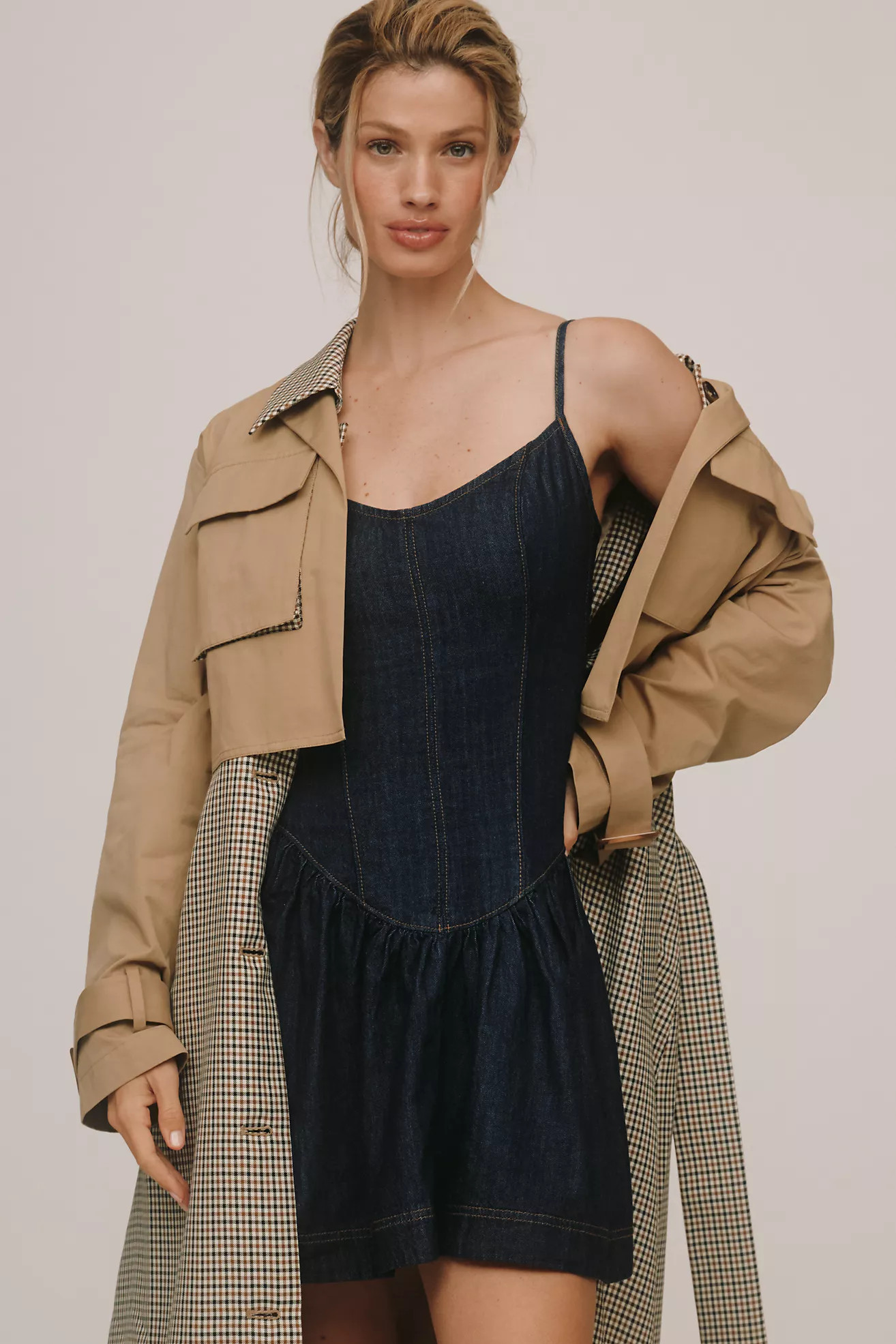 Reformation Lottie Denim Mini Dress | Anthropologie (US)