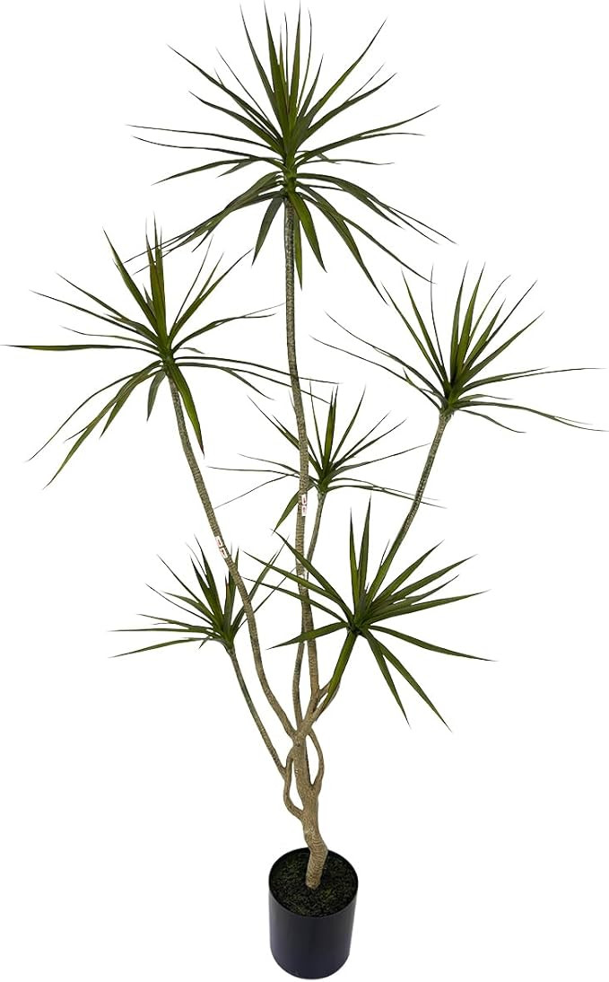 Artificial Dracaena marginata,6ft Tall Fake Plants Artificial Dracaena marginata Plants for Indoo... | Amazon (US)