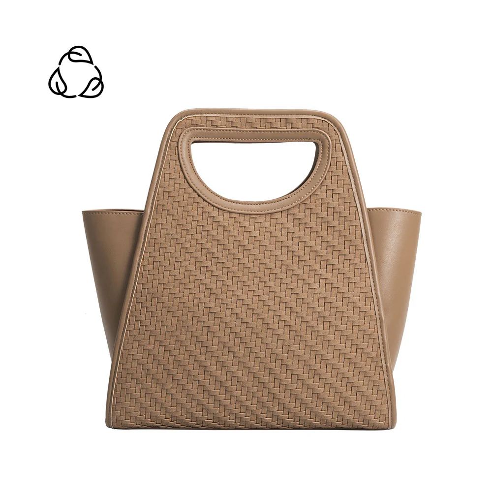 Dena Taupe Recycled Vegan Top Handle Bag - FINAL SALE | Melie Bianco