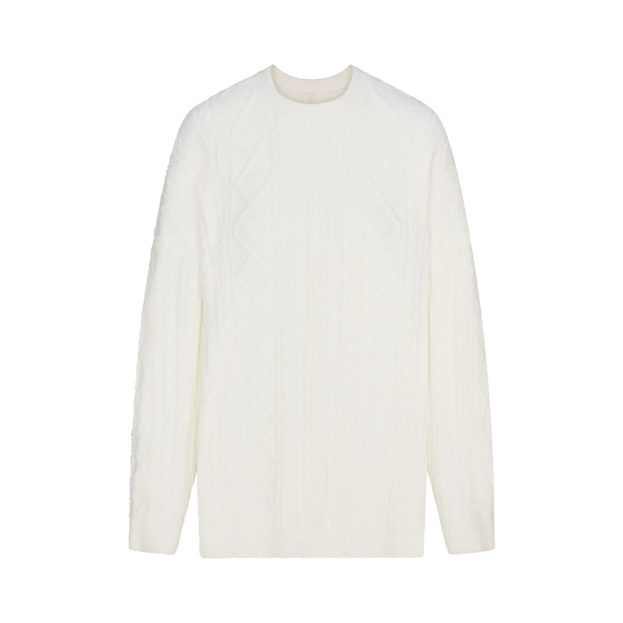 OVERSIZED CABLEKNIT CREWNECK PULLOVER | SKIMS (US)