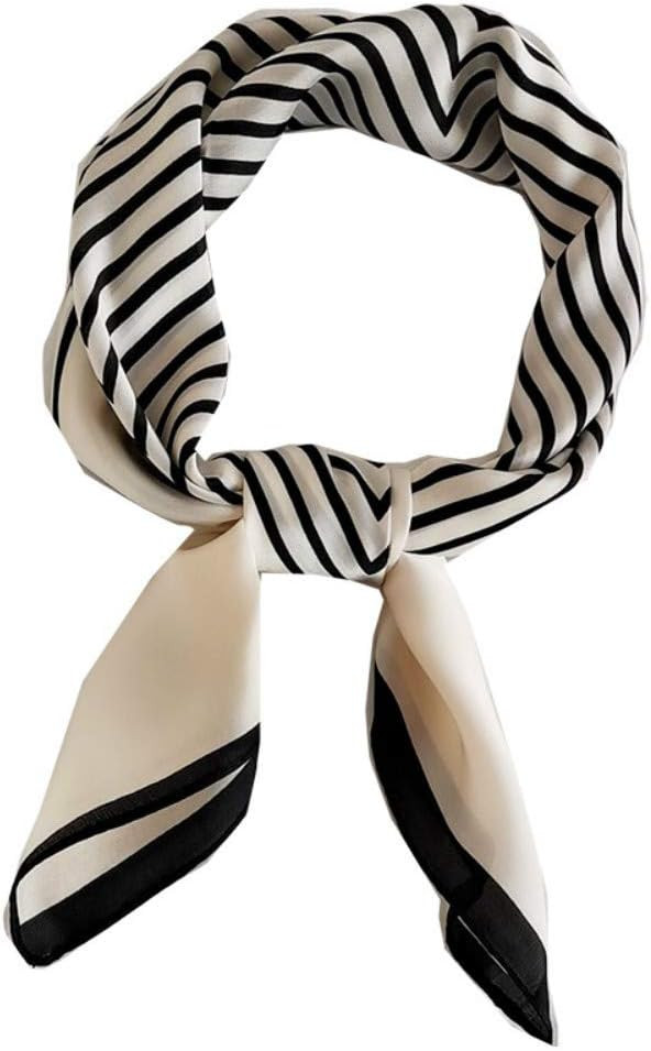 Silk Feeling Scarf Medium Square Satin Head Scarf for Women 27.5“ | Amazon (US)