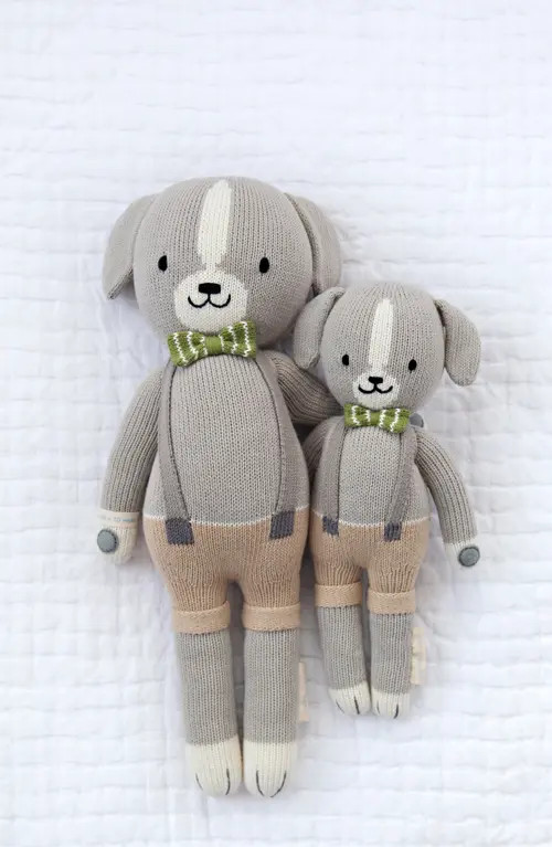 cuddle+kind cuddle + kind Noah the Dog Stuffed Animal in Grey at Nordstrom, Size Regular | Nordstrom