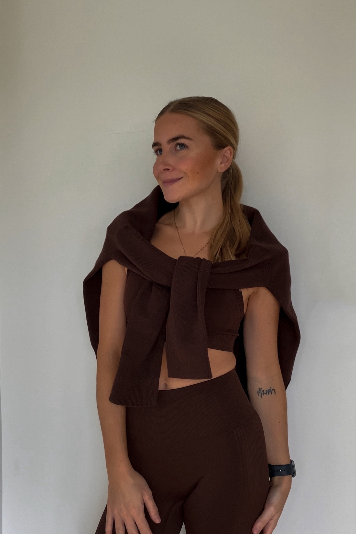 Obsessed with this chocolate brown for seasonal transition pieces 🤎
Bra - sized up, S
Tights - sized up, S
Sweater - sized up, S

#LTKHolidaySale #LTKGiftGuide #LTKfitness