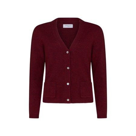 Serena Bute Female V-Neck Pocket Cardigan - Burgundy Burgundy Sizes standard XXXS-7XL | Walmart (US)