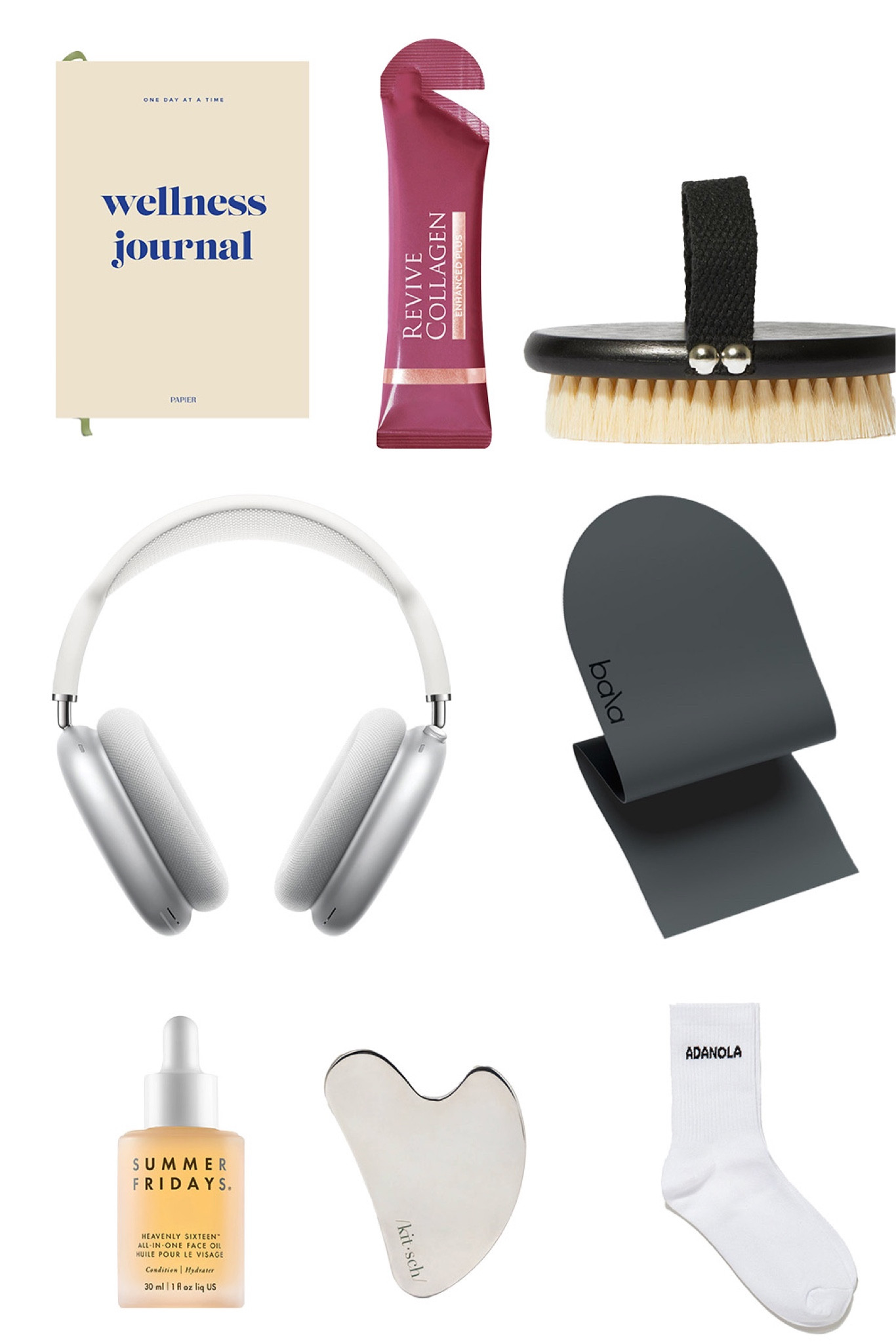 Wellness Girl Essentials ✨

Brands:
Papier
Summer Fridays 
Kitsch 
Bala
Adanola
Revive Collagen
Apple 


#LTKgiftguide #LTKautumn #LTKbeauty