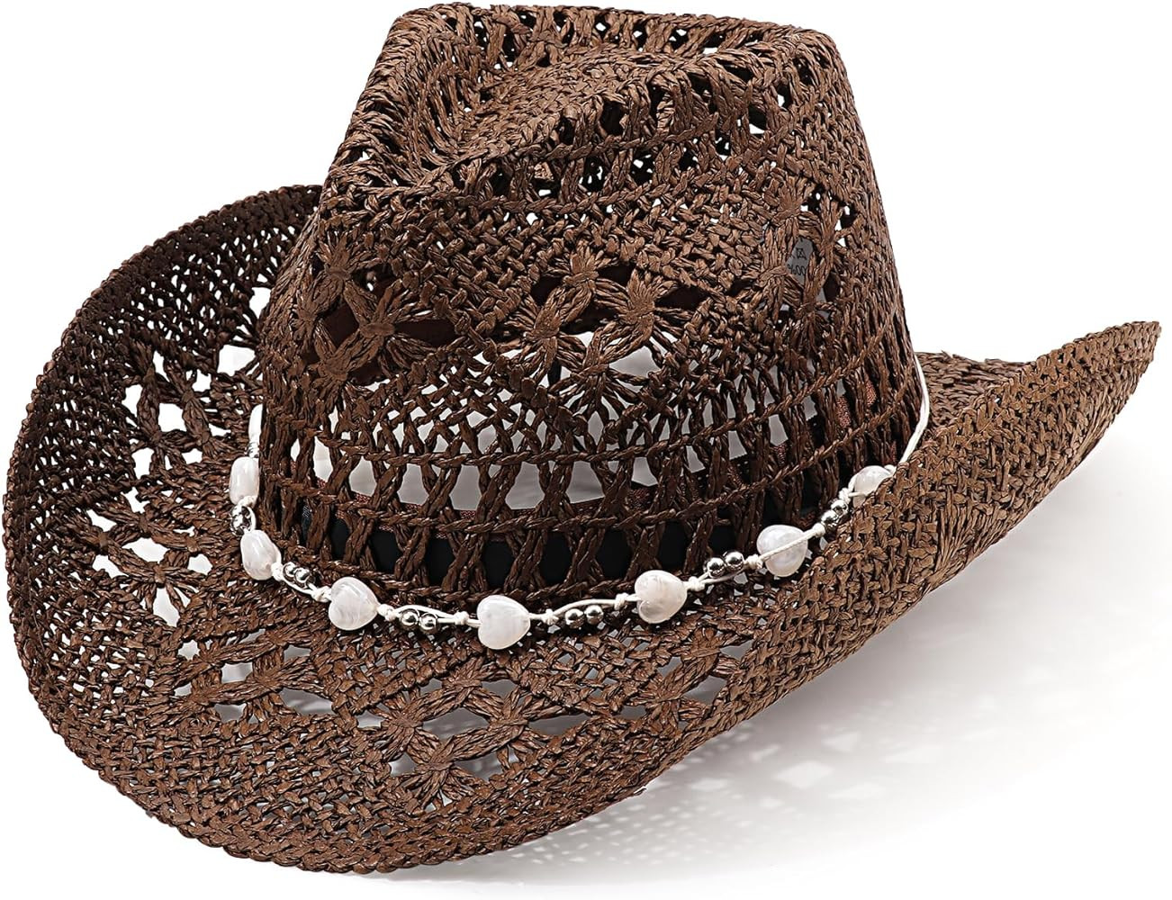 DRESHOW Straw Cowboy Cowgirl Hat for Women Men Western Coastal Cowboy Beach Hat with Shapeable Br... | Amazon (US)