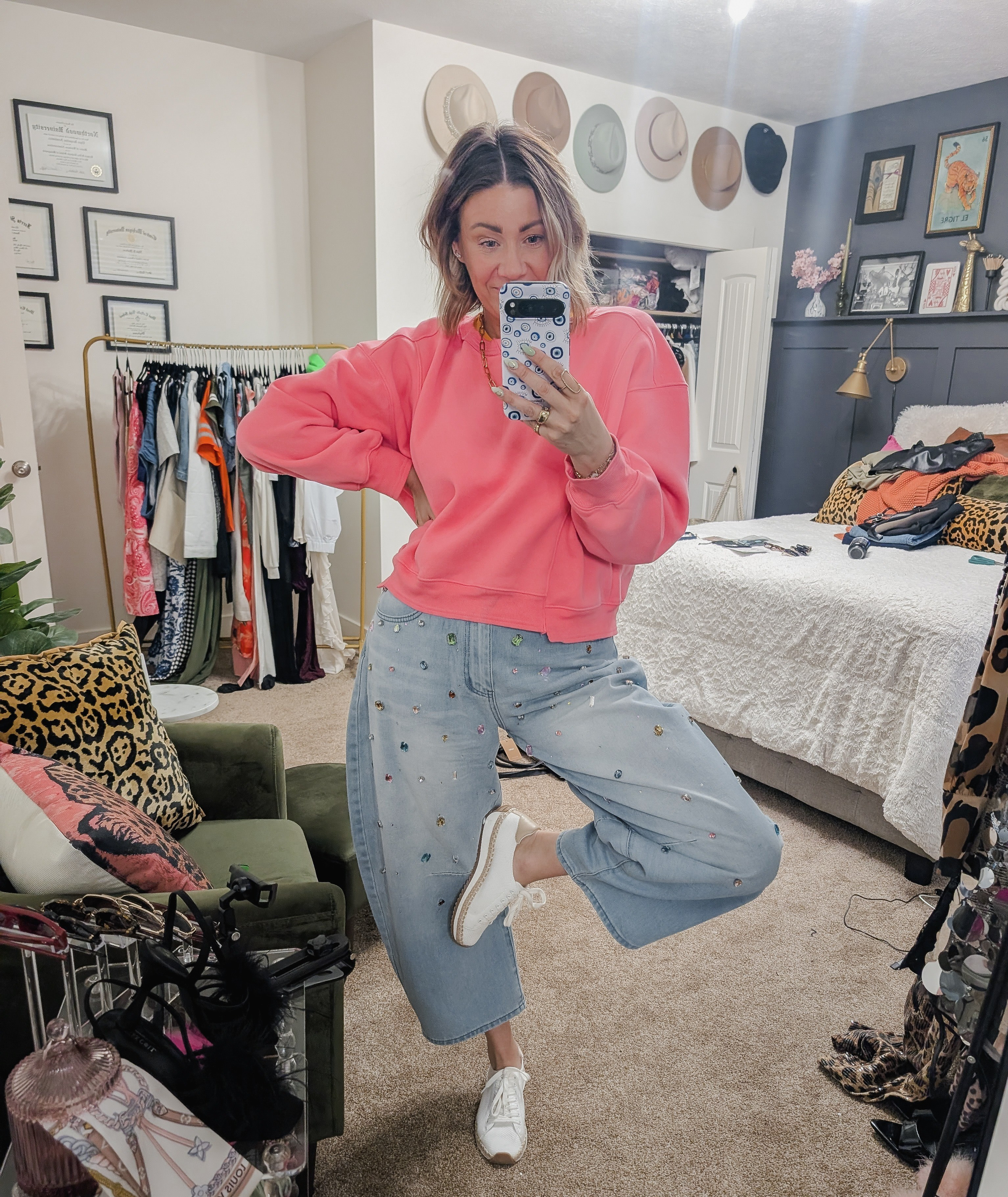 A Shein WIN! Obsessed with these jeans & necklace!! 

#LTKootd #LTKMidsize #LTKTall