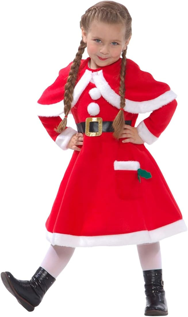 Morph Mrs Claus Costume for Girls Santa Dress for Girls Santa Claus Costume for Kids Christmas Co... | Amazon (US)