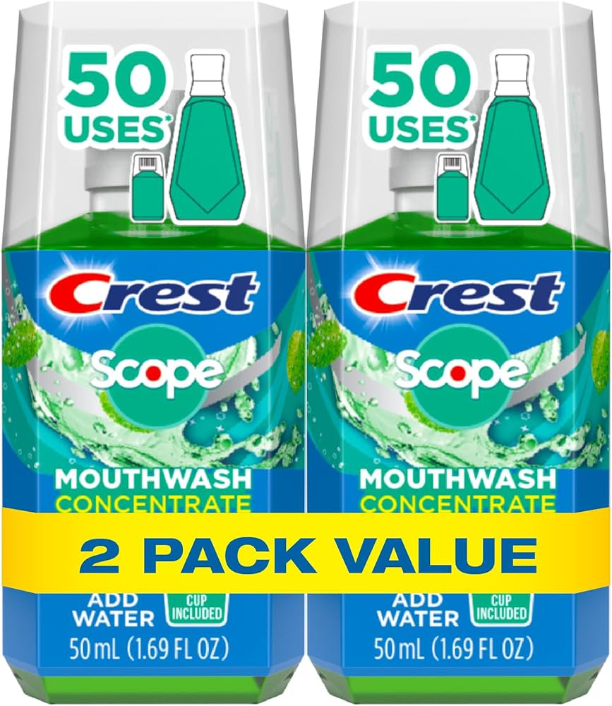 Crest Scope Mouthwash Concentrate, Travel Size Mouthwash, Original Mint Flavor, Helps Freshen Bre... | Amazon (US)
