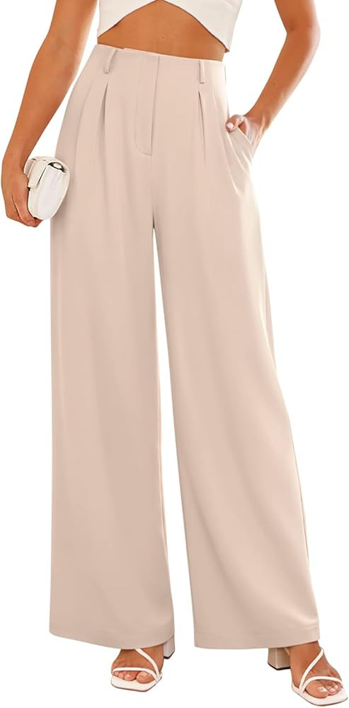 NIMIN Womens Wide Leg Work Pants Business Casual Outfits High Waisted Dress Pants 2026 Office Sla... | Amazon (US)
