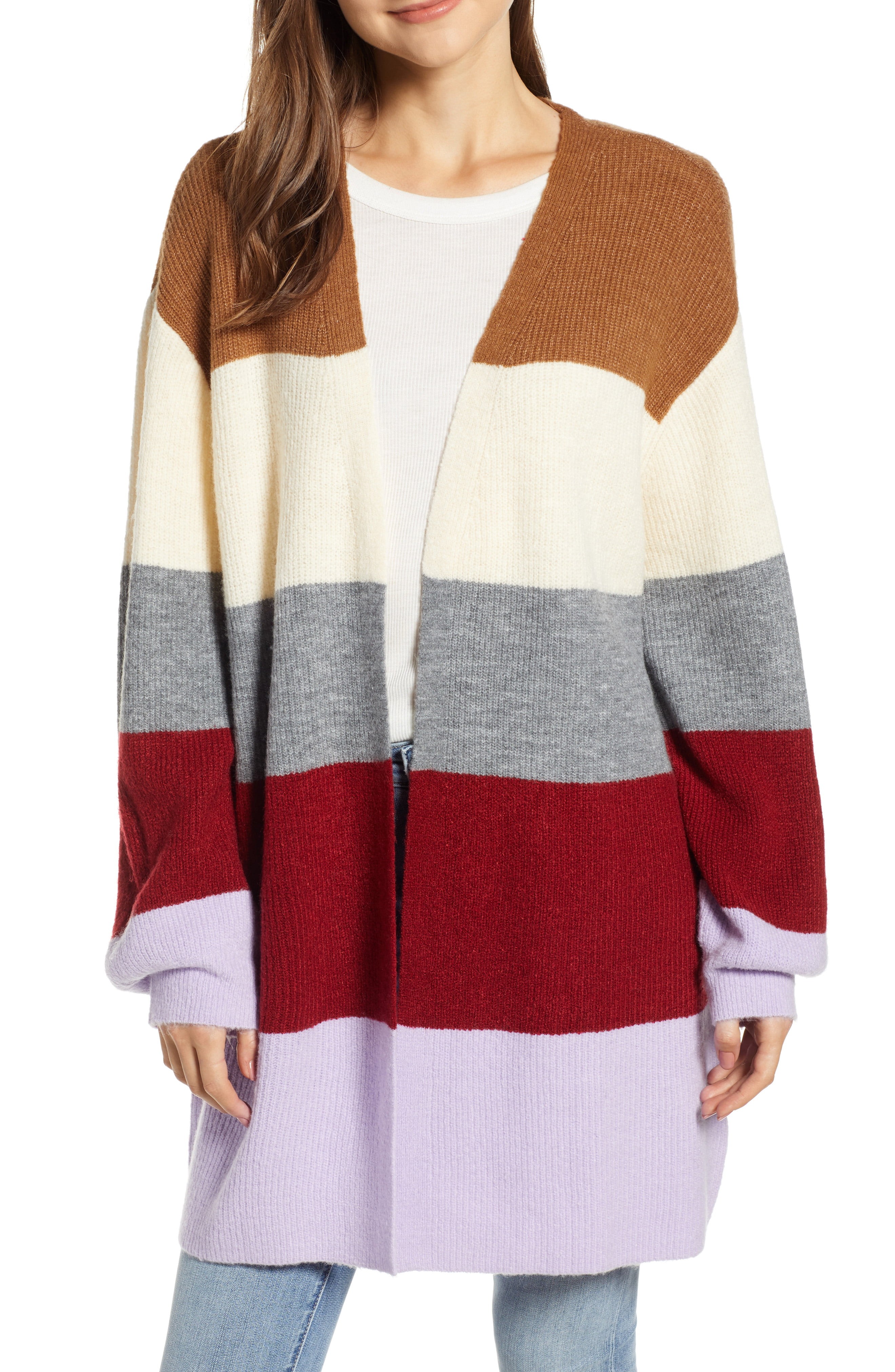 MOON RIVER Stripe Cardigan | Nordstrom