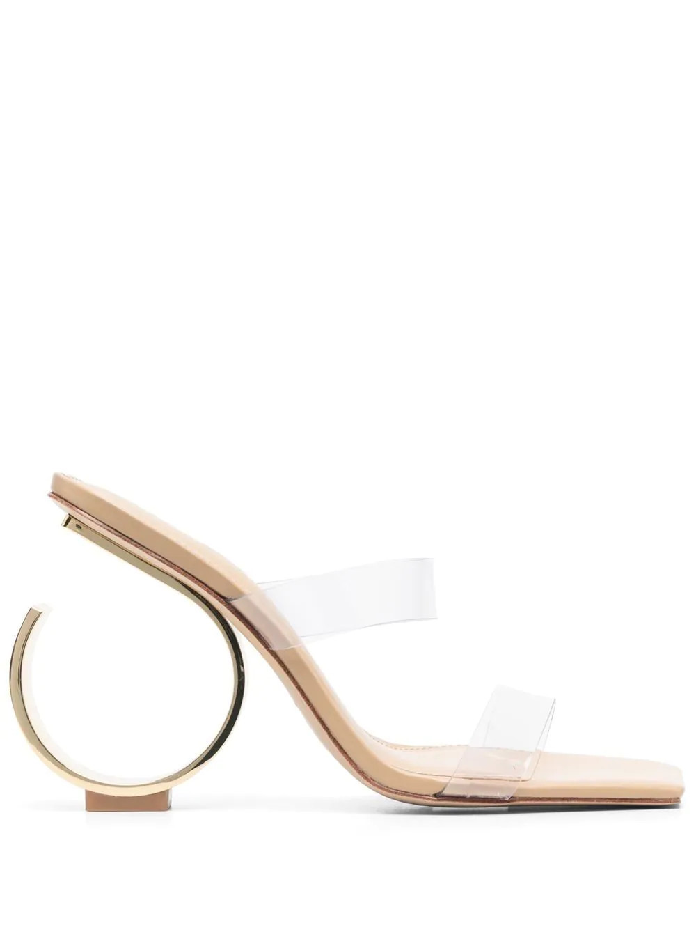 Cult Gaia sculpted heel sandals - White | Farfetch Global