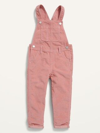 Unisex Slouchy Straight Pink-Wash Corduroy Overalls for Toddler | Old Navy (US)
