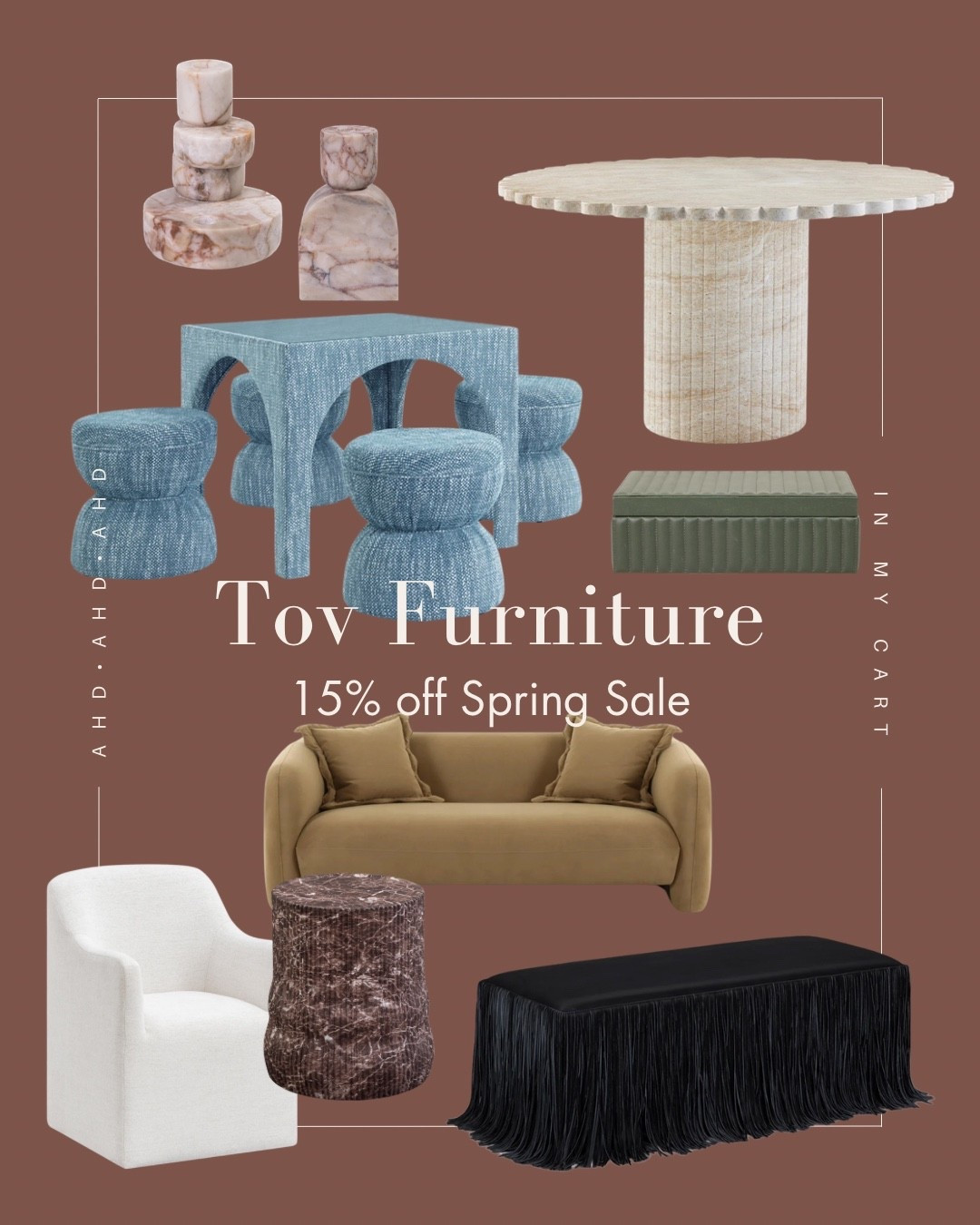 Rounded up my favs from Tov’s spring sale! 15% off some edgy + fun pieces. Sofas, dining chairs, game tables, decor & more🙌🏻

#tovfurniture #mahjong #gametable #shelfdecor

#LTKHome #LTKSaleAlert