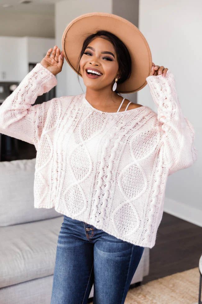 Living for Perfection Pink Sweater | The Pink Lily Boutique