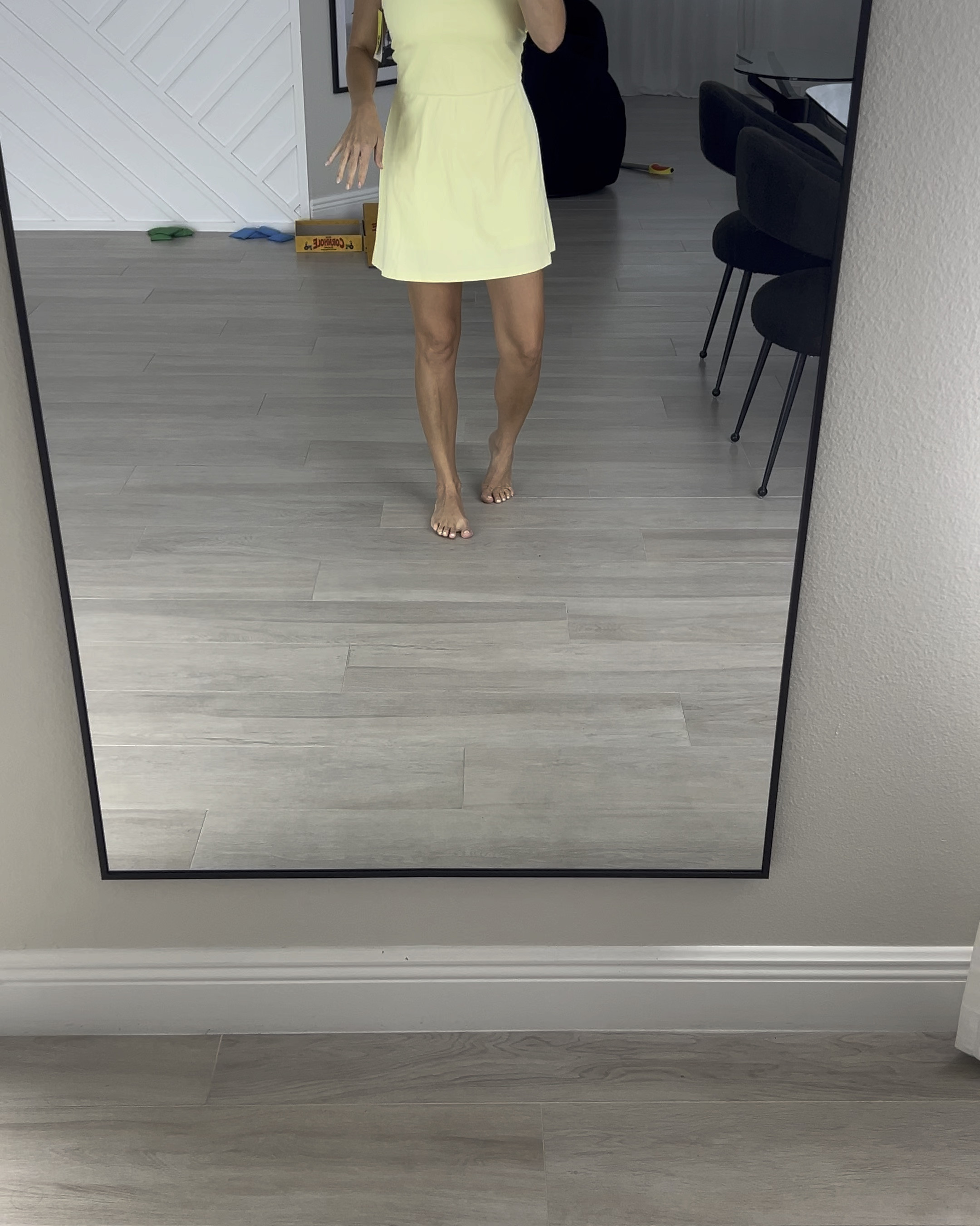 Remove the cups so you don’t see them the dress is not sheer 