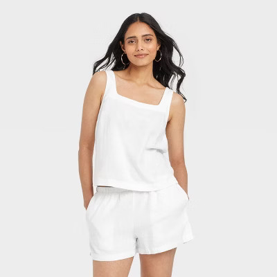 Women's Linen Tank Top - A New Day™ | Target