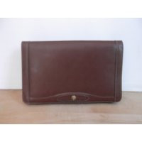 Anne Klein Clutch Shoulder Handbag/Vintage Brown Leather Envelope Bag | Etsy (US)