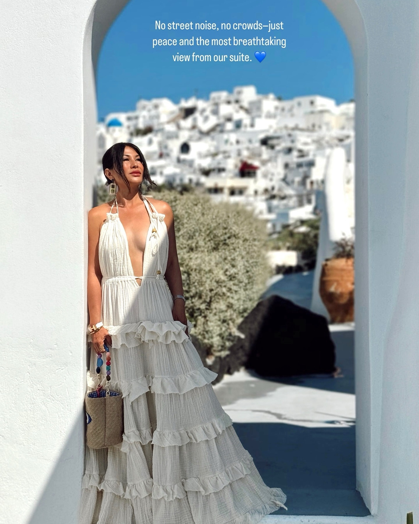 Santorini and dreamy maxi dress #santorinidress