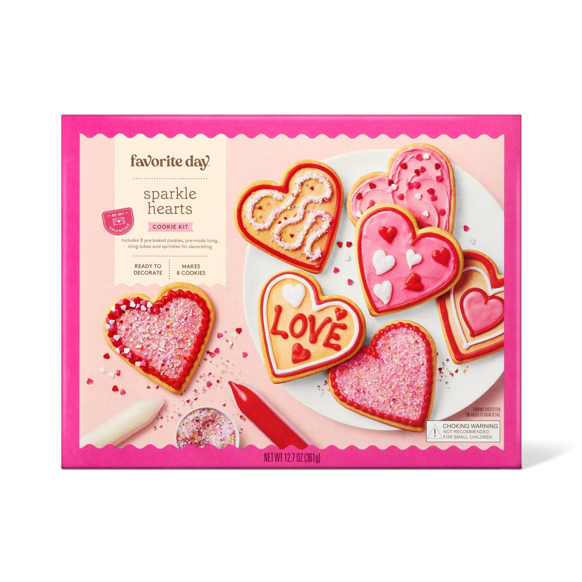 Valentine's Sparkle Heart Cookie Kit - 13.4oz - Favorite Day™ | Target