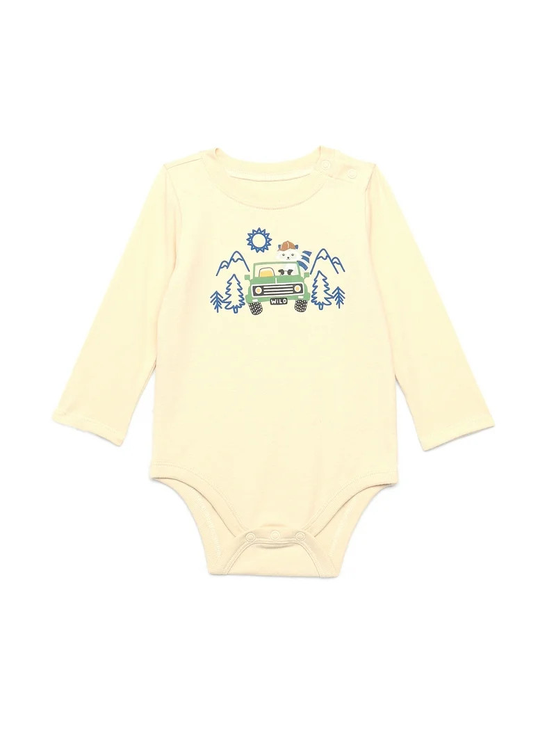 Garanimals Baby Boy Graphic Bodysuit with Long Sleeves, Sizes 0M-24M | Walmart (US)