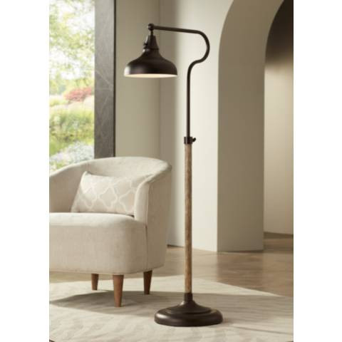 Franklin Iron Works Industrial Bronze Adjustable Downbridge Floor Lamp - #78Y25 | Lamps Plus | Lamps Plus