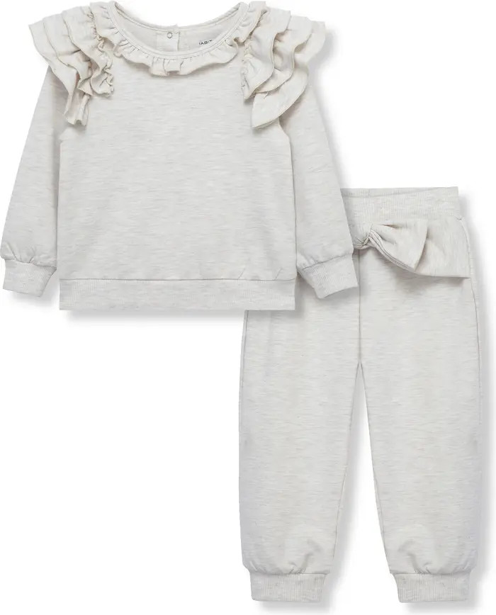 Habitual Kids Ruffle Long Sleeve Top & Joggers Set | Nordstrom | Nordstrom