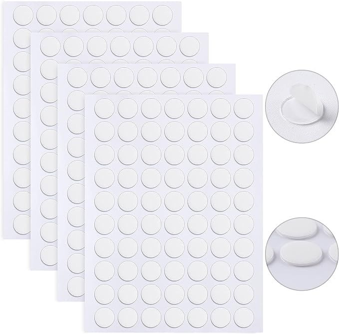 JANYUN 280 Pcs Double Sided Sticky Stickers Dots Removable Round Putty Clear Sticky Tack No Trace... | Amazon (US)
