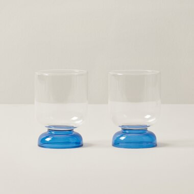 SET OF 2 COLOUR POP LOWBALL GLASS POND BLUE | Indigo (CA)