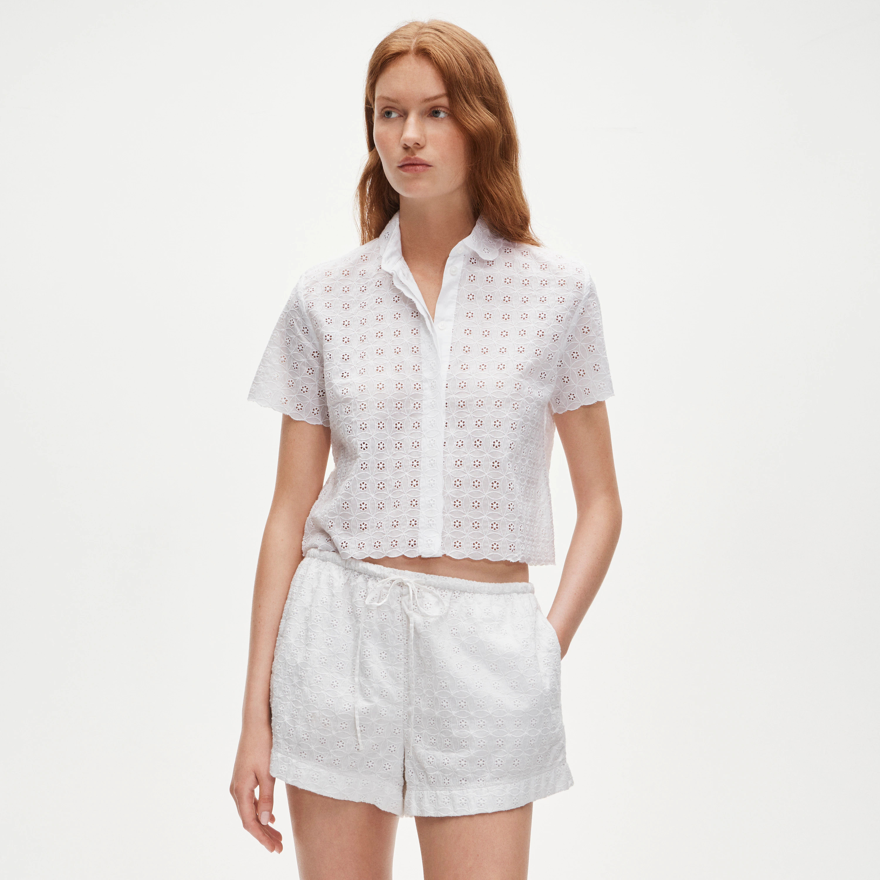 Cruise eyelet short in cotton poplin | J. Crew US