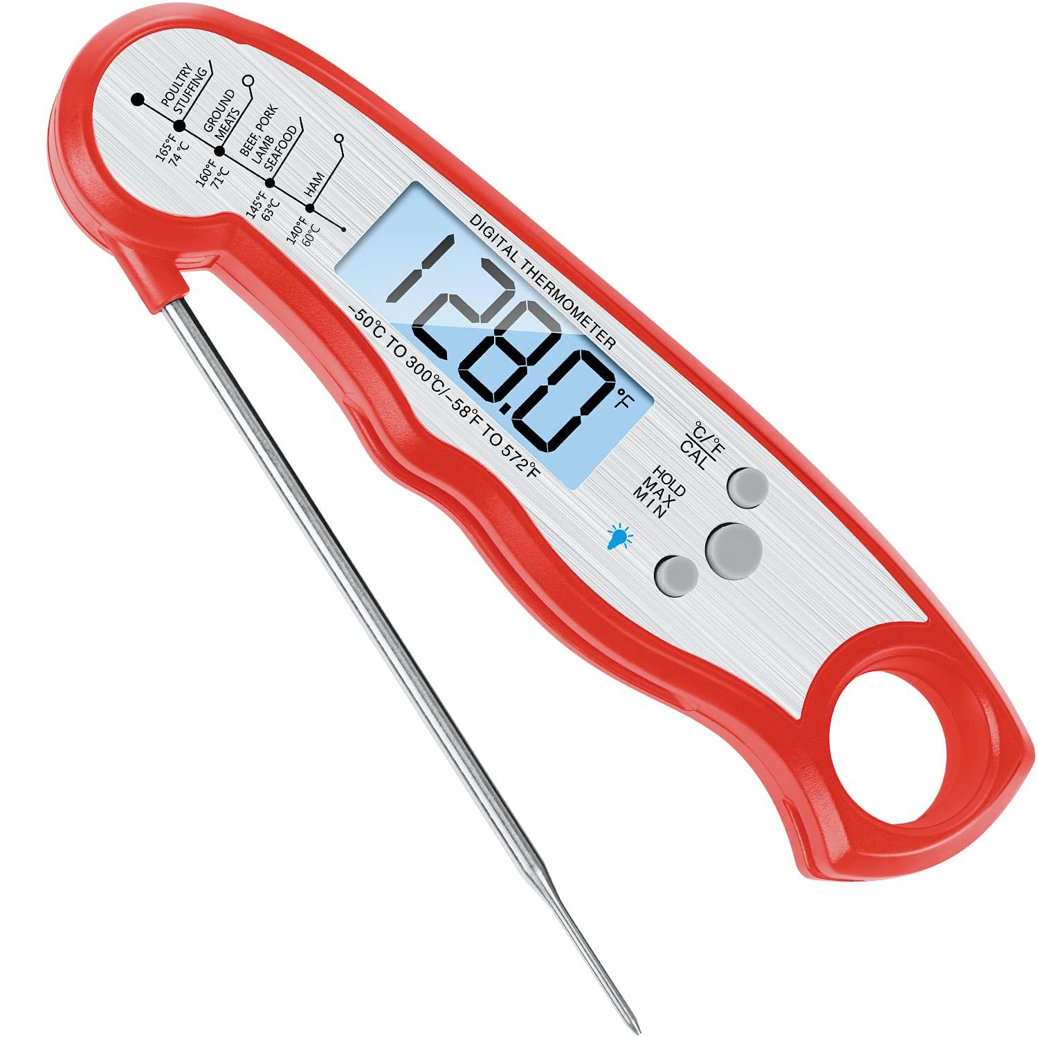 Instant Read Meat Thermometer for Grill and Cooking, Fast & Precise Digital Food Thermometer with... | Amazon (US)