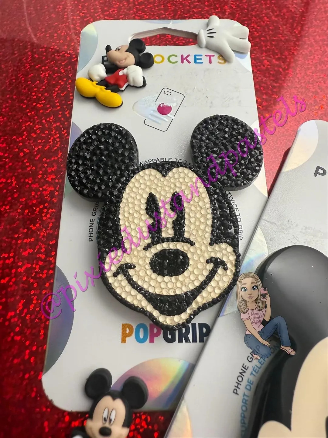 Oh Boy!  ALL BLING Happy Mouse Phone Grip - Mouse Phone Socket or Badge Reel - Pop! | Etsy (US)