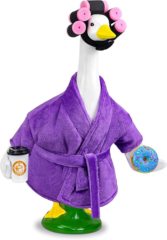 Lady Porch Goose Outfits, Spring Summer Goose Clothes Costume with Bathrobe for 17/23" Lawn Cemen... | Amazon (US)