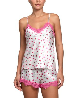 Stretch Satin Novelty Heart Shortie Cami Short Pajama Set | Bloomingdale's (US)