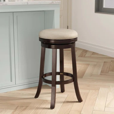 Bar Stool, Natural, Saddle Leather Seat | Wayfair North America